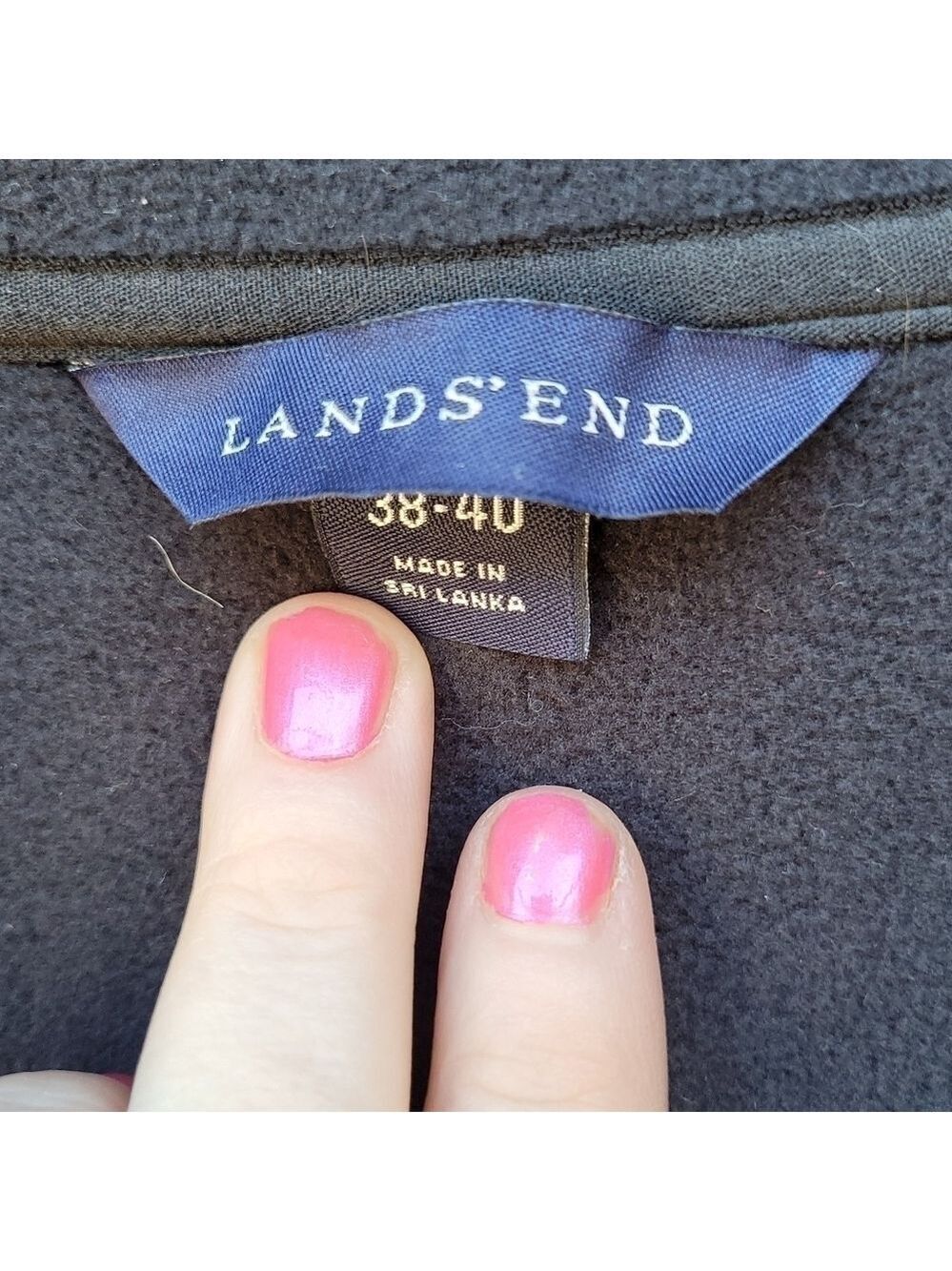 Lands End Men's Thermacheck Fleece Vest - Picture 7 of 9